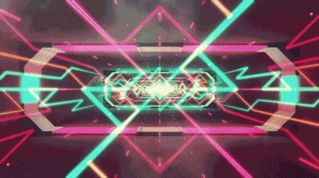 a computer generated image of a colorful geometric pattern