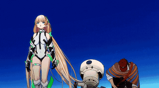 a man playing a guitar stands next to a woman in a white bodysuit