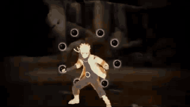 a person is standing in front of a circle of fire and smoke .
