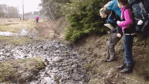 How To Not Jump Over Mud GIF - Jump Mud Fail GIFs