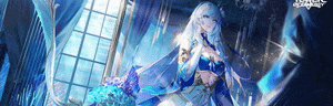 a woman with long white hair is standing in front of a window in a room .