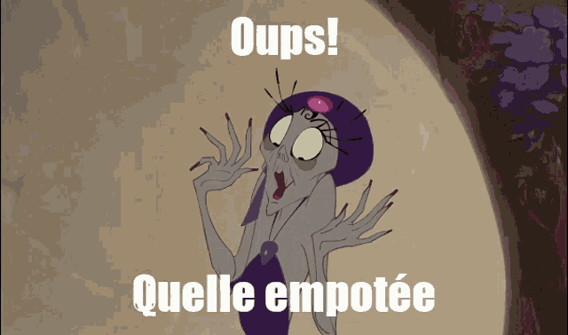 a picture of a cartoon character with the caption oups