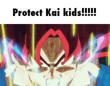 a picture of a cartoon character with the words protect kai kids written on it
