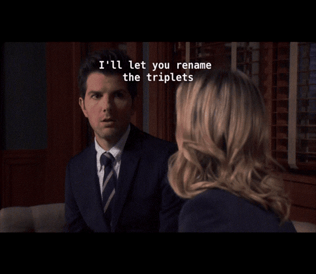 a man in a suit and tie is talking to a woman and the words ruth bader and ginsburg are on the screen