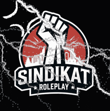 a logo for sindikat roleplay with a fist