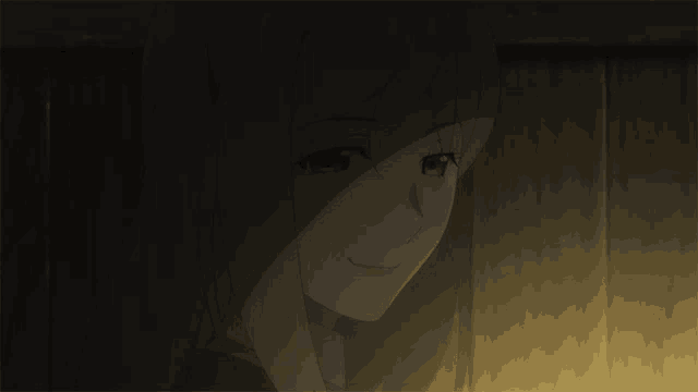 a close up of a woman 's face with a shadow on her face