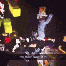 a screenshot of a video game that says this mosh crazy at m