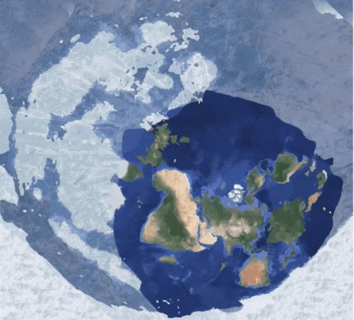 a painting of the earth with a few islands in the middle