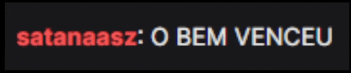 a black background with red letters that say satanaasz o bem venceu