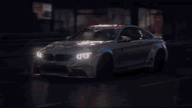 a car with the word bmw on the side