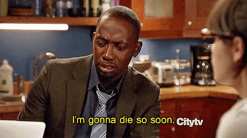 a man in a suit and tie says i 'm gonna die so soon .