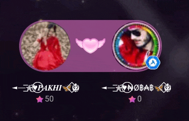 a picture of a woman and a picture of a man with a heart behind them