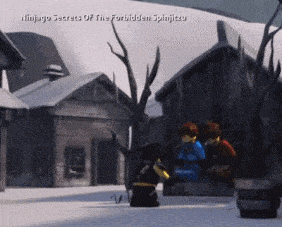 ninjago secrets of the forbidden spinjitzu is shown in a cartoon scene