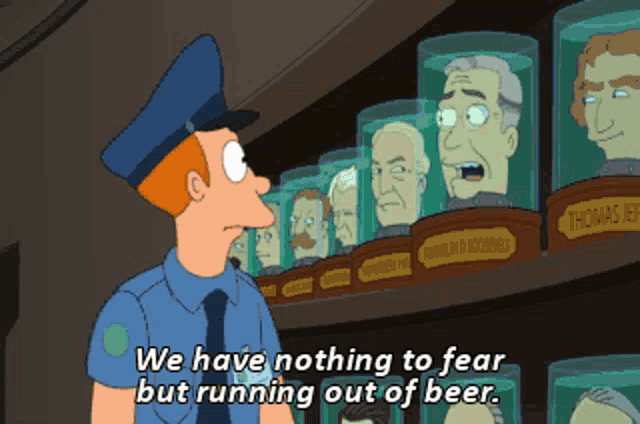 The Simpsons We Have Nothing To Fear GIF - The Simpsons We Have Nothing To Fear Running Out Of Beer GIFs