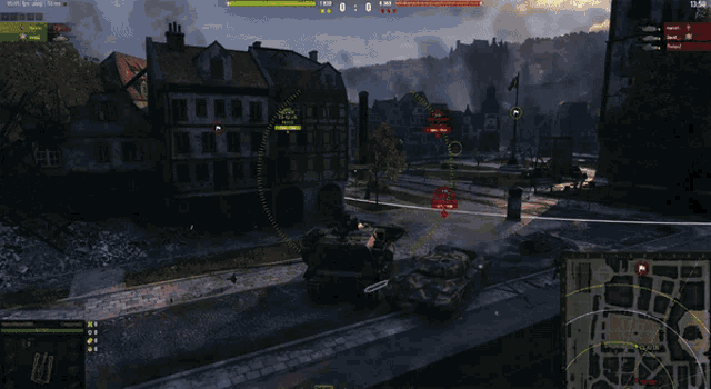a screenshot of a video game showing a tank being destroyed