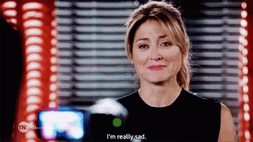 a woman is crying and saying `` i 'm really sad . ''
