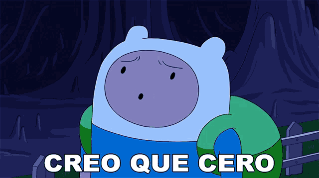a cartoon character says " creo que cero " in spanish