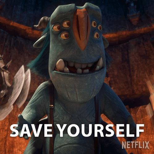 Save Yourself Blinky GIF - Save Yourself Blinky Trollhunters Tales Of Arcadia GIFs