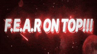 a red background with the words fear on top !!!