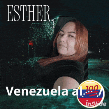 a picture of a woman with the name esther venezuela at the bottom