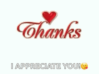 a heart made of red hearts with the words `` thanks i appreciate you ''