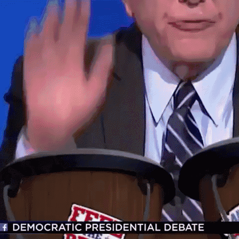 Bernie On The Drums GIF - Bernie Sanders 2016elections Debate GIFs