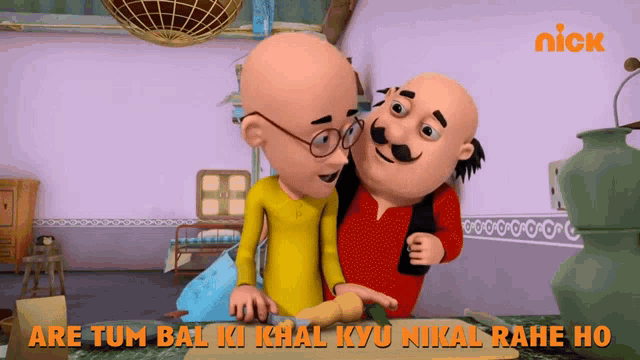 Are Tum Bal Ki Khal Kyu Nikal Rahe Ho Motu GIF - Are Tum Bal Ki Khal Kyu Nikal Rahe Ho Motu Patlu GIFs