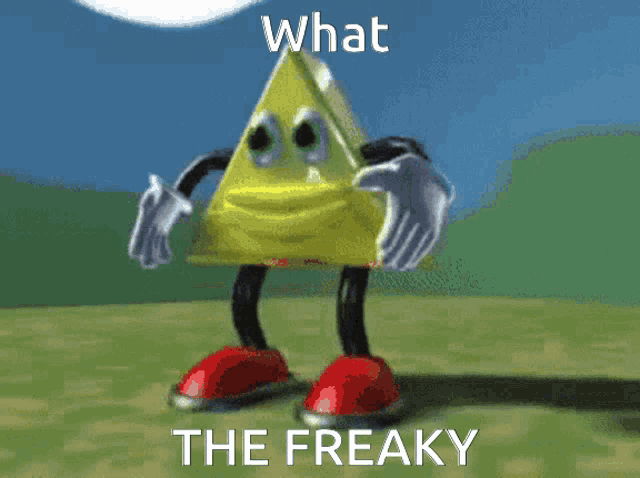 a picture of a cartoon character with the words what the freaky