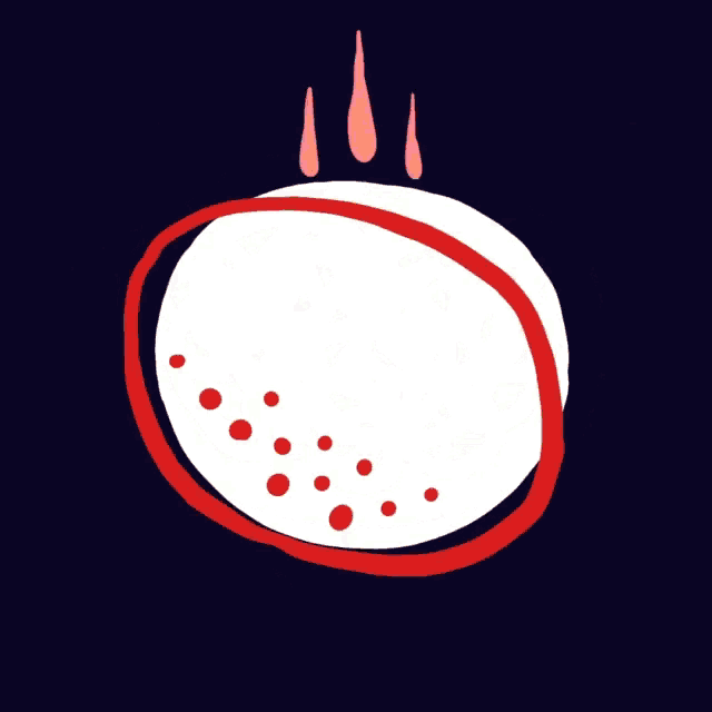 a drawing of a person holding a purse with a red white and blue background