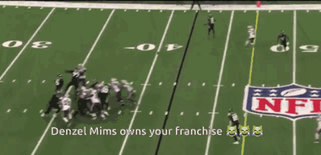 a football game is being played on a nfl field