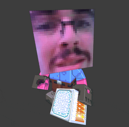 a pixelated picture of a man 's face and a beer glass