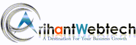 a logo for a company called arihantwebtech a destination for your business growth