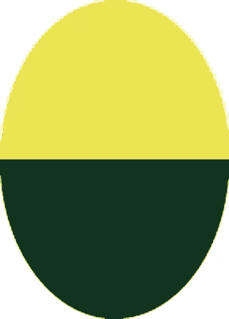 a yellow and green circle on a white background