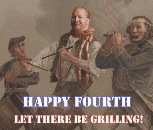 a happy fourth let there be grilling sign