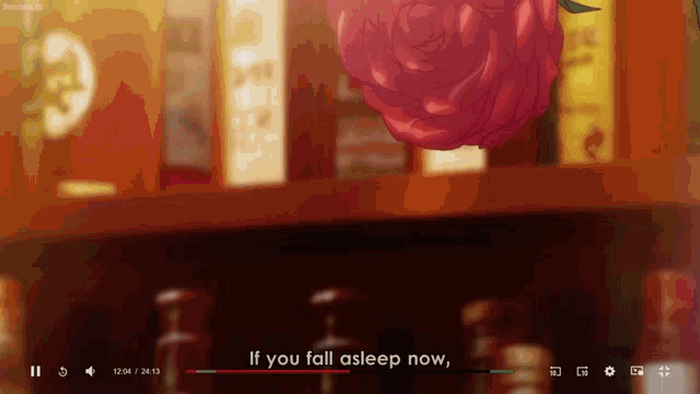 a screenshot of a video that says if you fall asleep now at the bottom