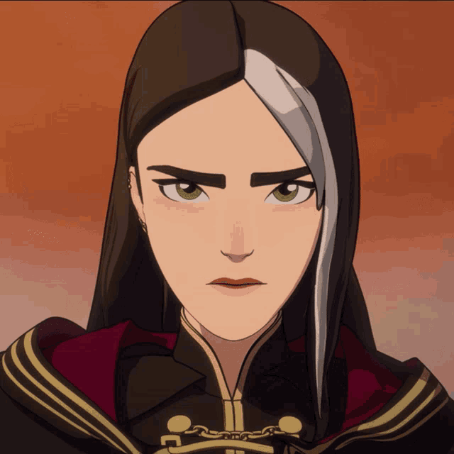 a close up of a woman 's face with long hair