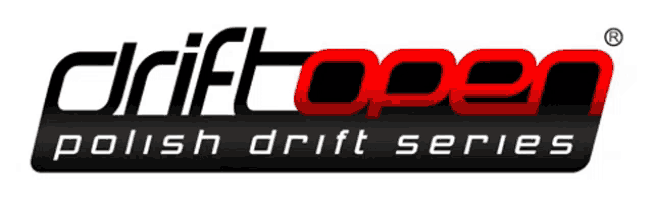 a logo for drift open polish drift series is shown on a white background