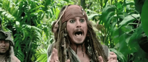 Surprised Captain Jack Sparrow GIF - Surprised Captain Jack Sparrow GIFs