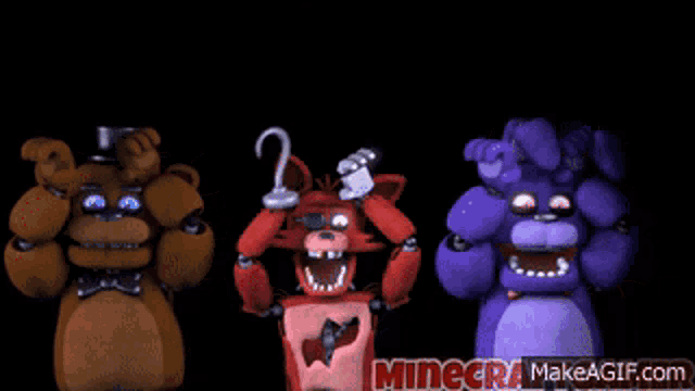 five nights at freddy 's foxy bonnie and fredbear are dancing in the dark