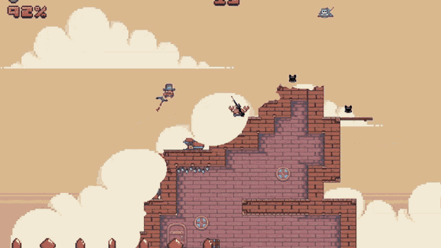 a pixel art drawing of a brick building with a sign that says ' pirate ship ' on it
