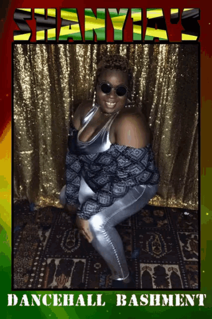 a poster for shanya 's dancehall bashment with a picture of a woman