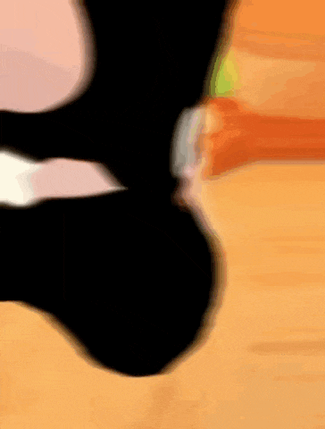 a cartoon character is flying through the air with a lightning bolt coming out of his head