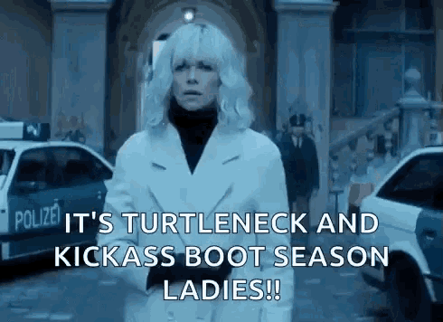 Atomic Blonde Kickass Turtleneck GIF