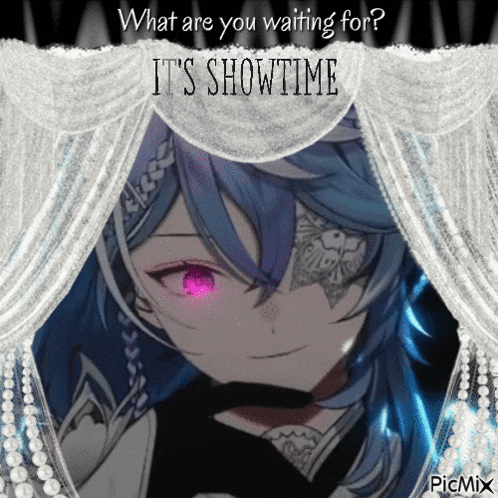 a picture of a girl with the words what are you waiting for it 's showtime on the bottom