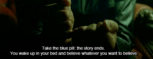 Blue Pill, Matrix. GIF - The Matrix Blue Pill The Story Ends GIFs