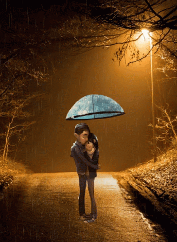 Romance In Rain GIF - Romance In Rain GIFs