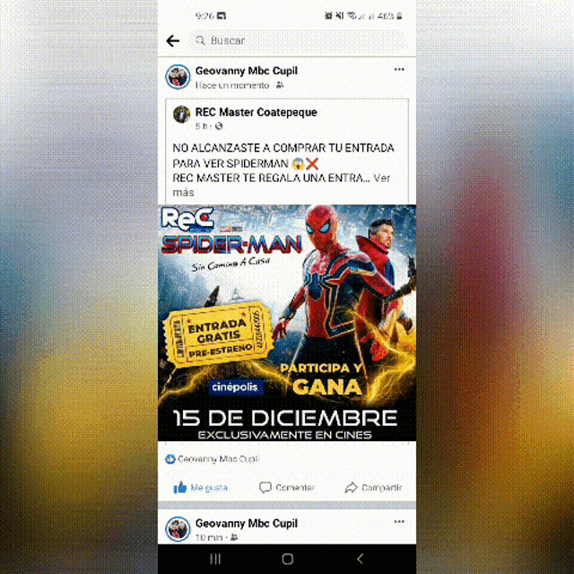 Voleto Spiderman Cineapolis GIF - Voleto Spiderman Cineapolis GIFs