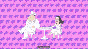 a cartoon character is surrounded by red and white light