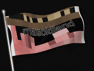 a flag that says masoidland on it