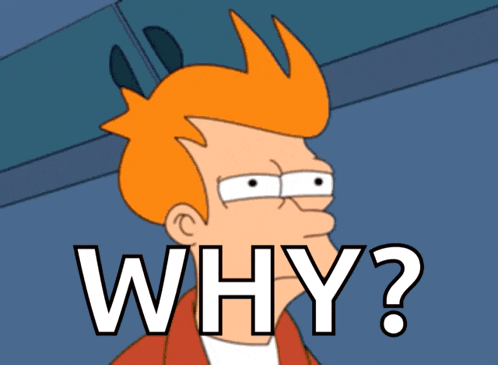 a cartoon character with red hair is asking the question " why "